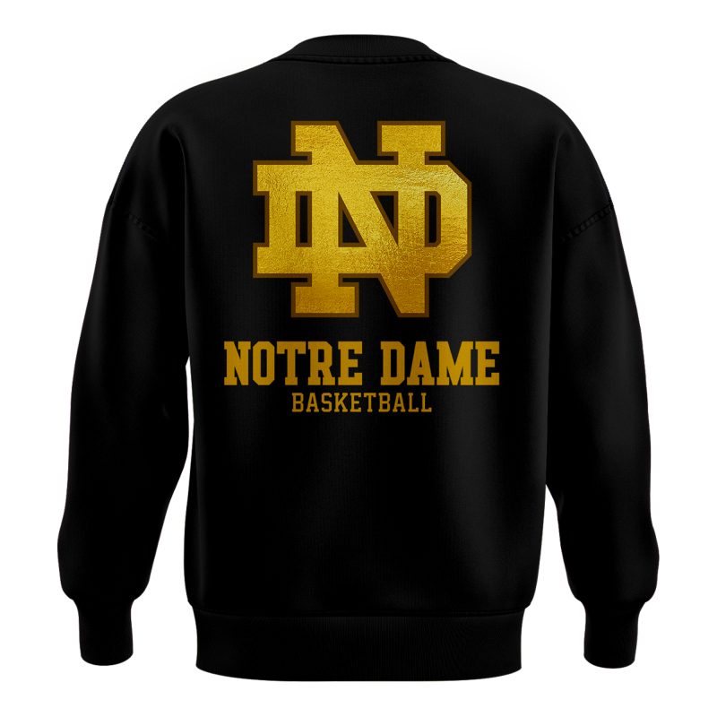 Notre Dame Men's Basketball THE BEND Special Black Sweater, Notre Dame The Bend Black Pullover, Irish The Bend Special Edition Sweatshirt