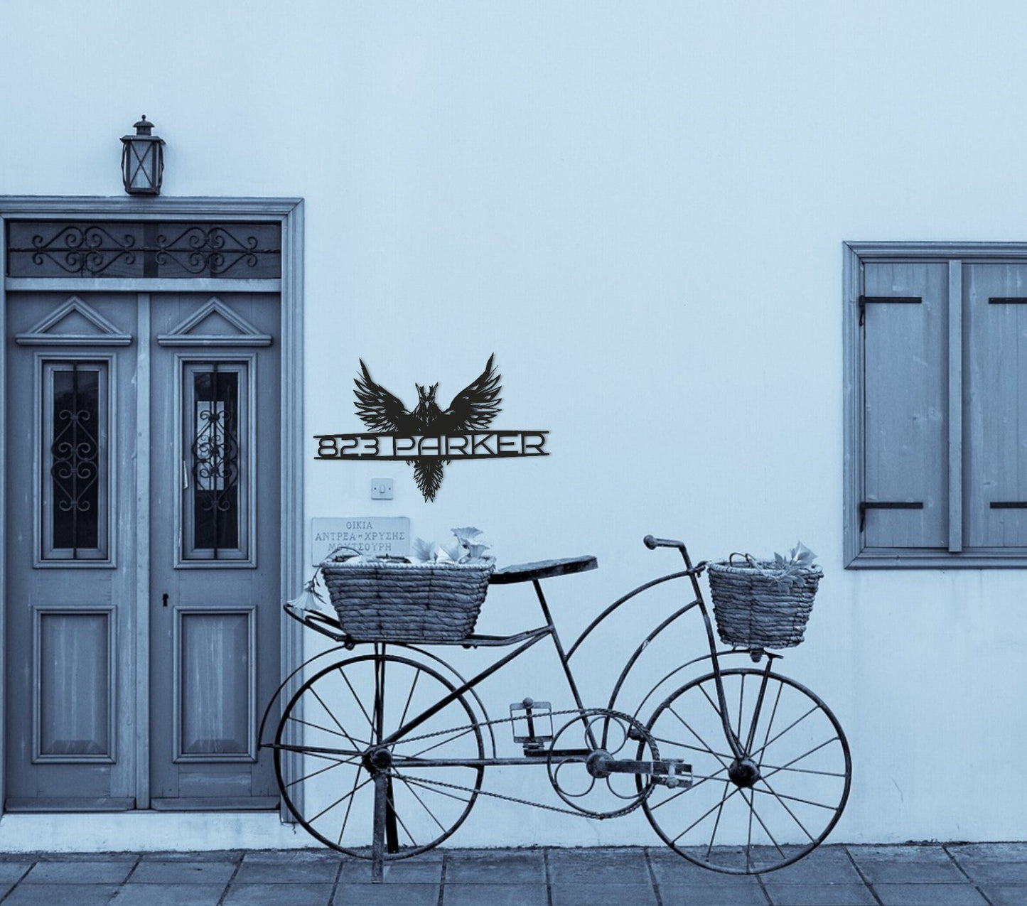 Custom Metal Address Sign with Eagle, Personalized Metal Address Sign for House, Custom House Number, Modern House Number Signs