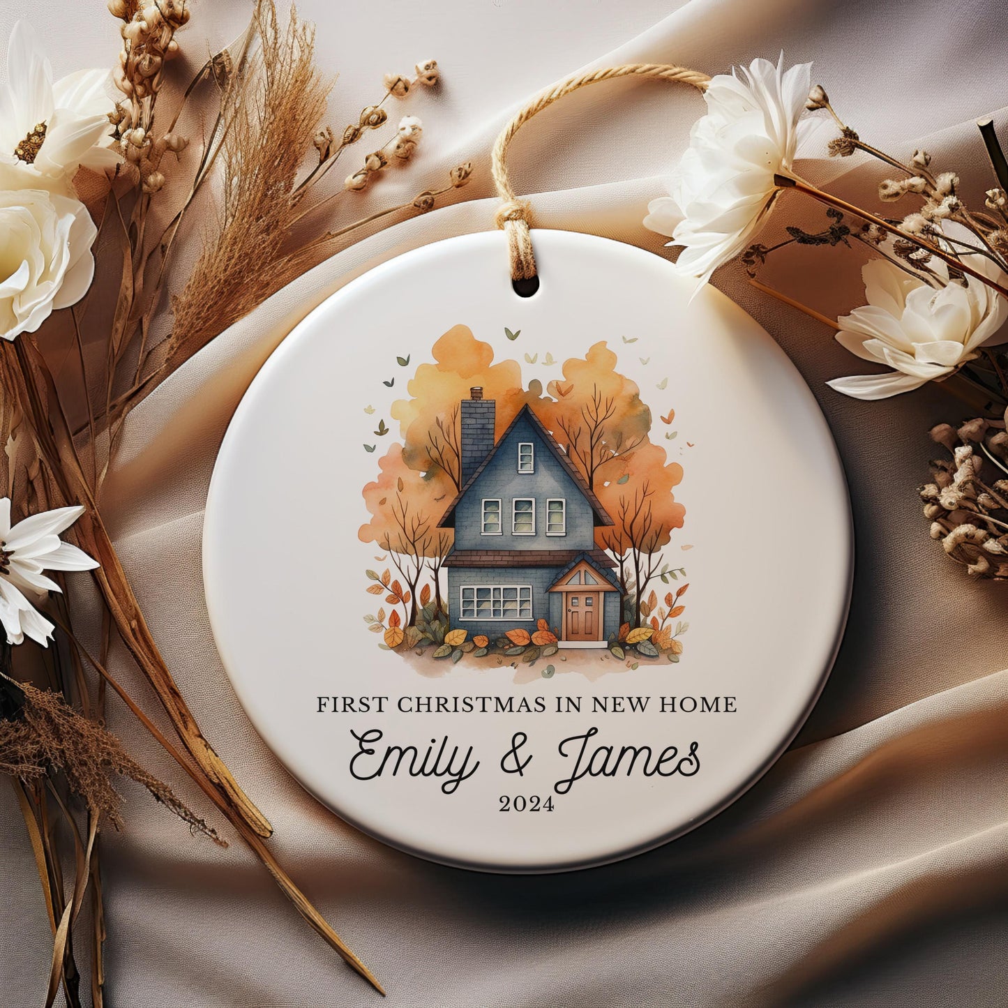 First Christmas Address Keepsake, Personalized New Home Ornament