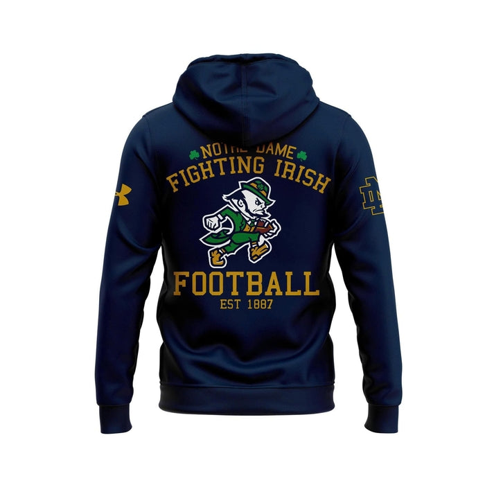 Notre Dame Football "The Fighting Irish" 2025 Navy Hoodie v2