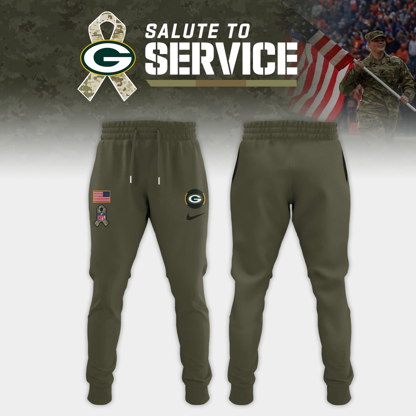 Green Bay Packers 2025 Salute to Service Limited Combo Hoodie