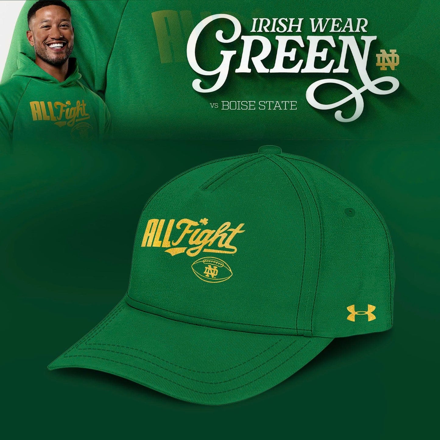 Kelly Green Notre Dame Fighting Irish All Fight Limited Edition Hoodie