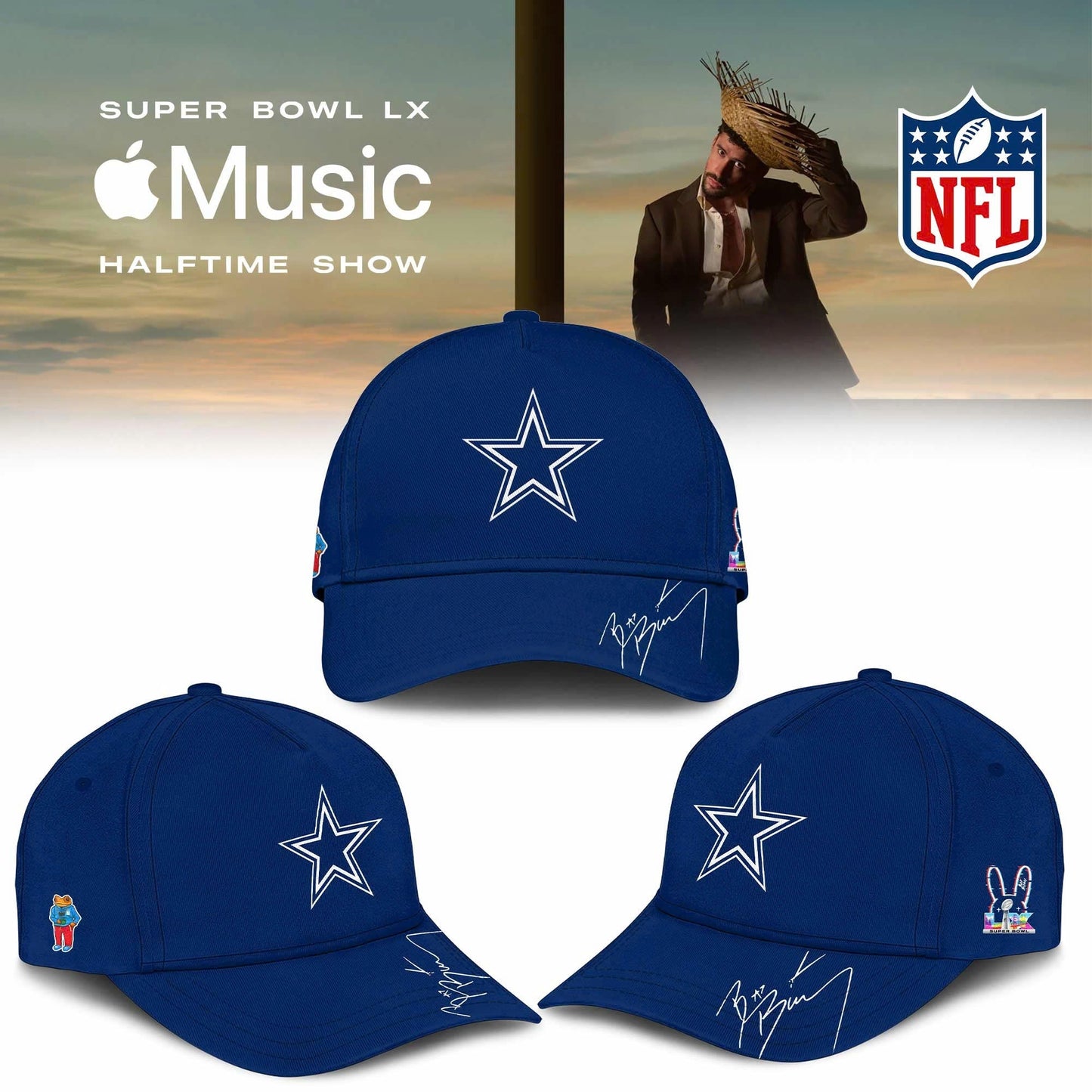 Dallas Cowboys Bad Bunny 2026 Super Bowl LX Customized Jersey