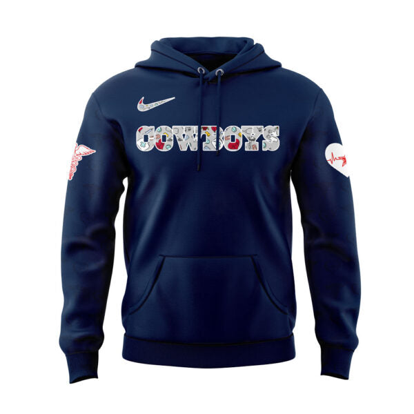 Dallas Cowboys Nurses Appreciation 2025 Blue Combo Hoodie