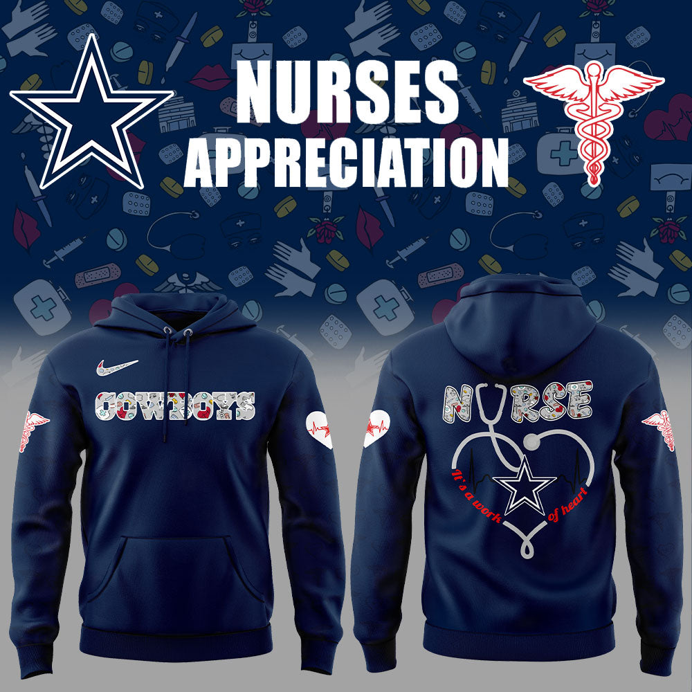 Dallas Cowboys Nurses Appreciation 2025 Blue Combo Hoodie