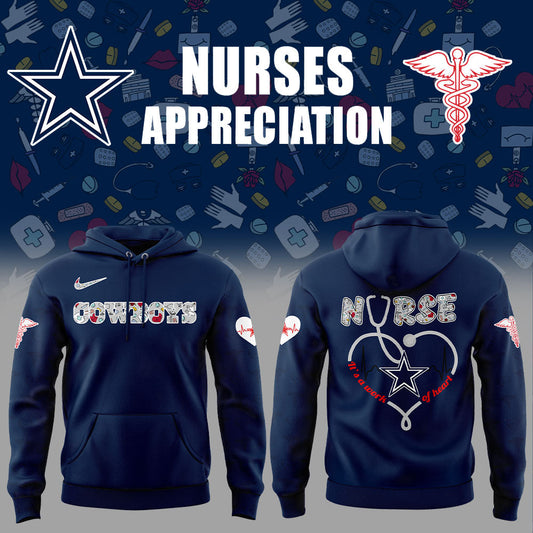 Dallas Cowboys Nurses Appreciation 2025 Blue Combo Hoodie