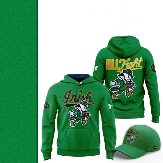 Limited Edition Irish Football Leprechaun Collection 2025 Hoodie, Leprechaun Irish 2025 NCAA Hoodie, Notre Dame Football 2025 Fan Gear Hoodie