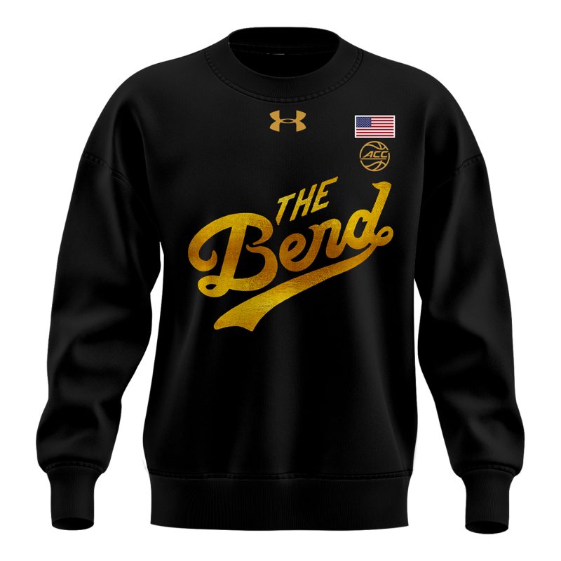 Notre Dame Men's Basketball THE BEND Special Black Sweater, Notre Dame The Bend Black Pullover, Irish The Bend Special Edition Sweatshirt