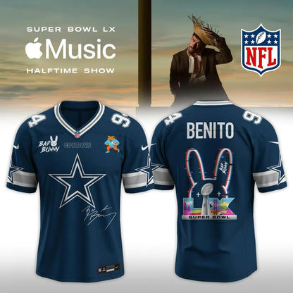 Dallas Cowboys Bad Bunny 2026 Super Bowl LX Customized Jersey