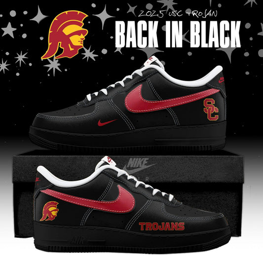 USC Trojans Back In Black 2025 Special Edition AF1 Sneakers