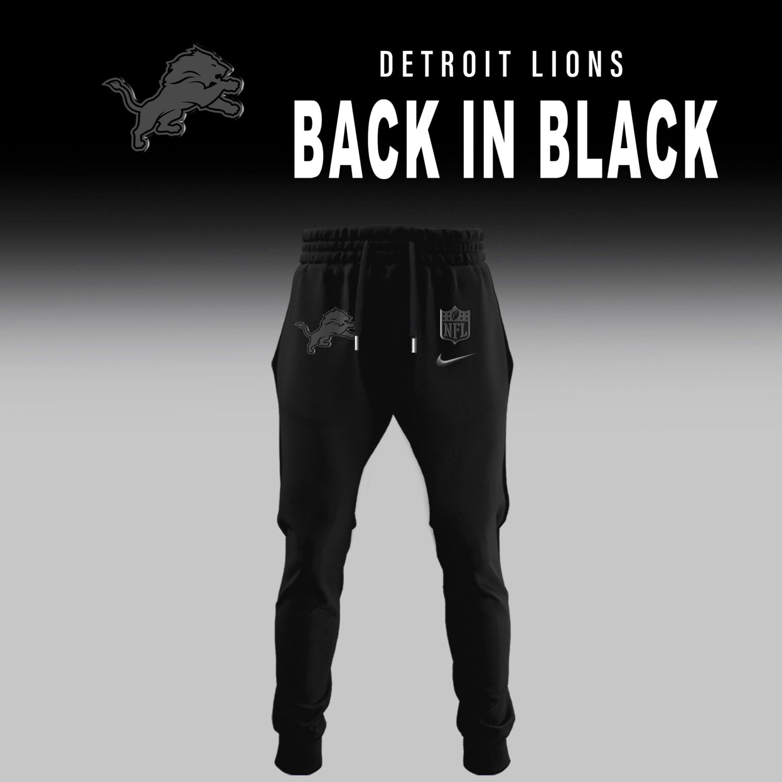 Detroit Lions 2025 Back In Black Limited Edition Combo Hoodie