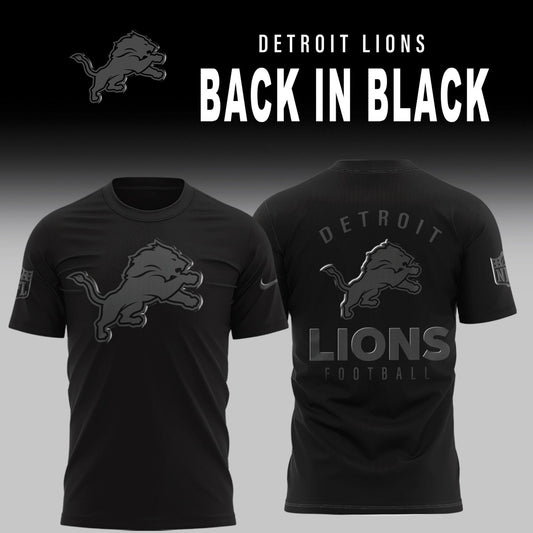 Detroit Lions 2025 Back In Black Limited Edition Combo TShirt