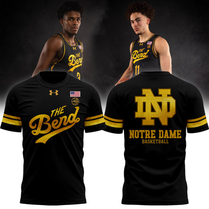 Notre Dame Men's Basketball THE BEND Special Black Tshirt, Irish The Bend Black Tee, Notre Dame Basketball Black Edition Shirt