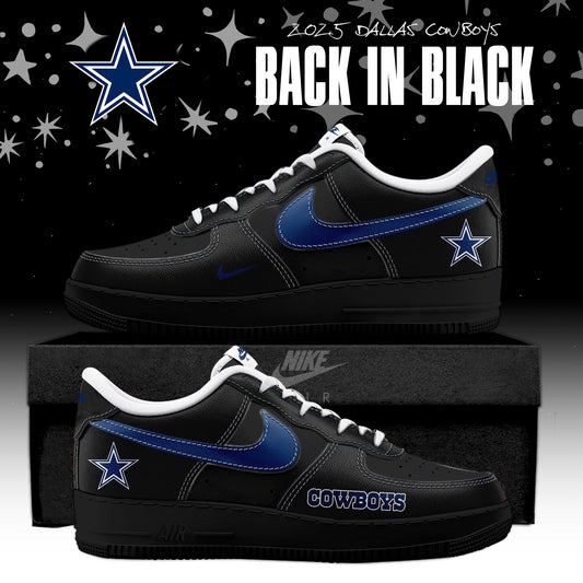 Dallas Cowboys Back In Black Special Edition AF1 Sneakers