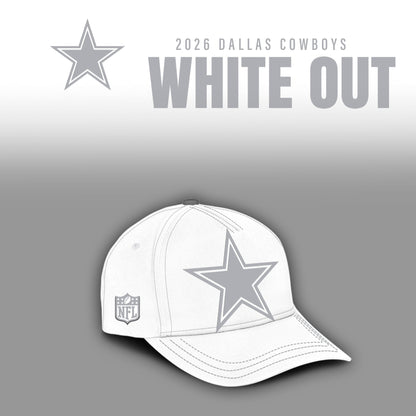 Dallas Cowboys 2025 Winter White Out Combo Hoodie