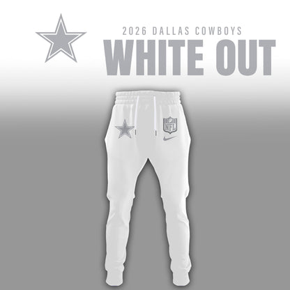 Dallas Cowboys 2025 Winter White Out Combo Hoodie