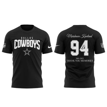 Dallas Cowboys 2025 Marshawn Kneeland Thank You Memories 2025 Combo TShirt