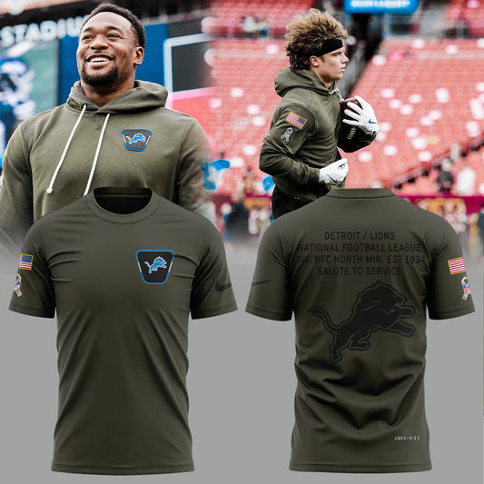 Detroit Lions Salute to Service 2025 Combo T-Shirt