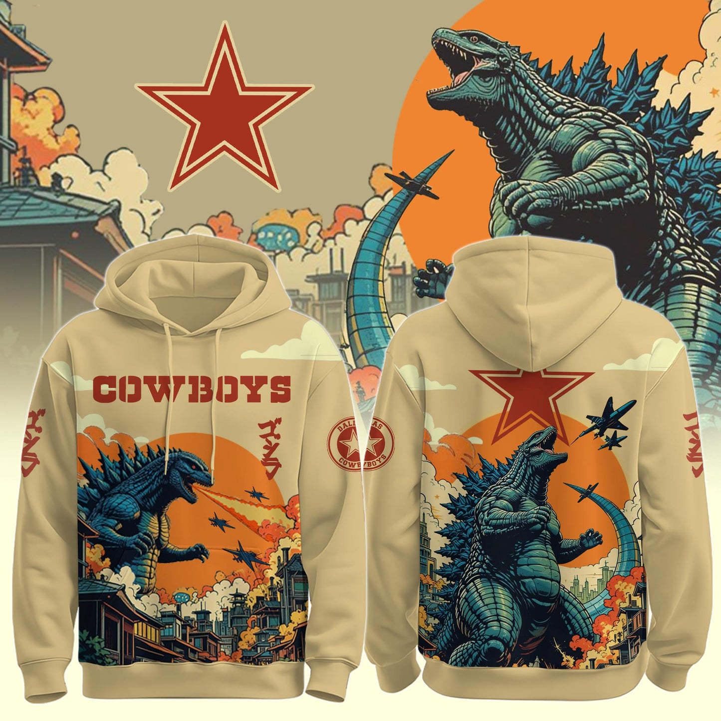 DAL Cowboys Special Godzilla Limited Edition Hoodie