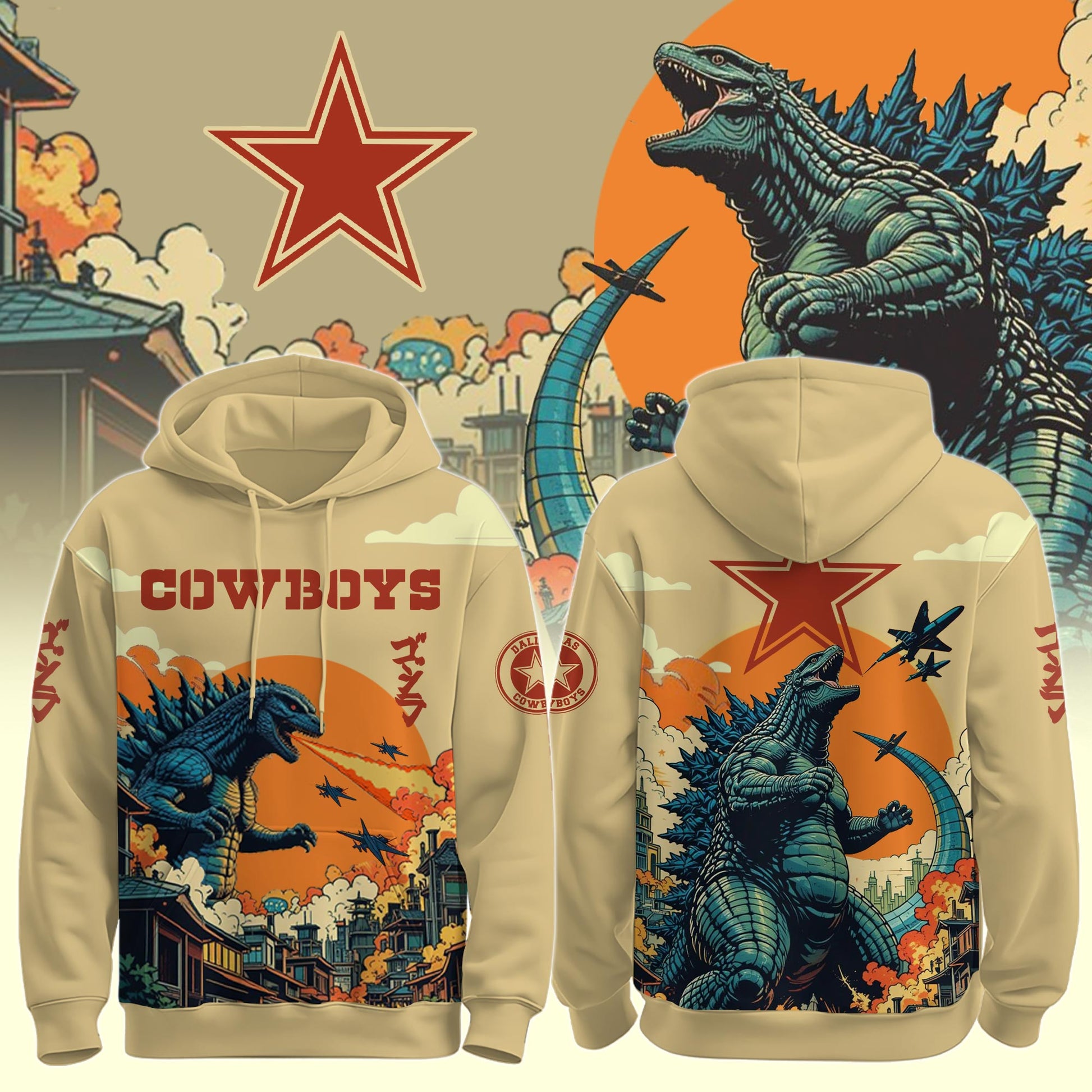 DAL Cowboys Special Godzilla Limited Edition Hoodie