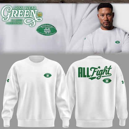 Special Edition Notre Dame œIrish Wear Green� White SweatShirt