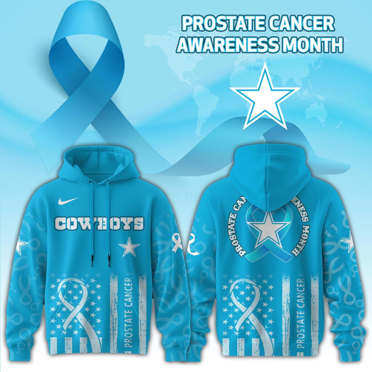 Dallas Cowboys x Prostate Cancer Awareness Hoodie Edition