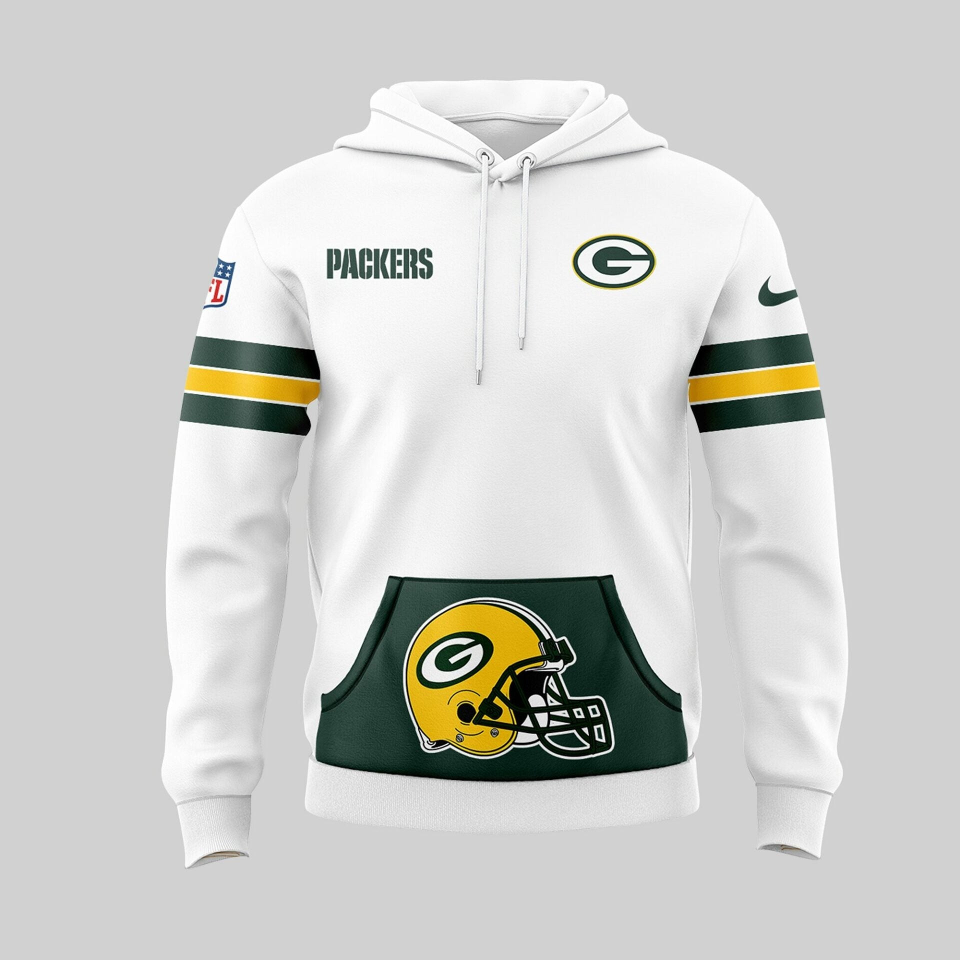 Green Bay Packers Custom Name and Number Hoodie