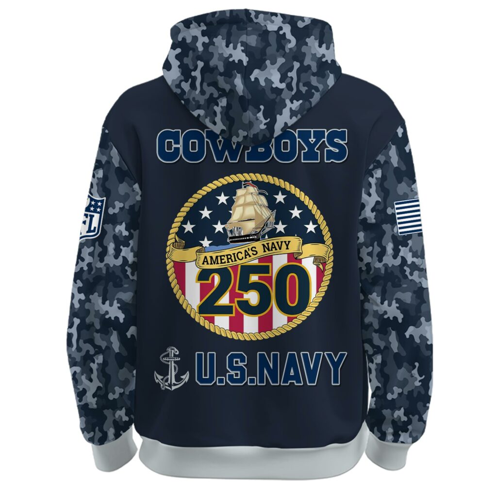 Dallas Cowboys Navy 250th Birthday Hoodie Limited Edions