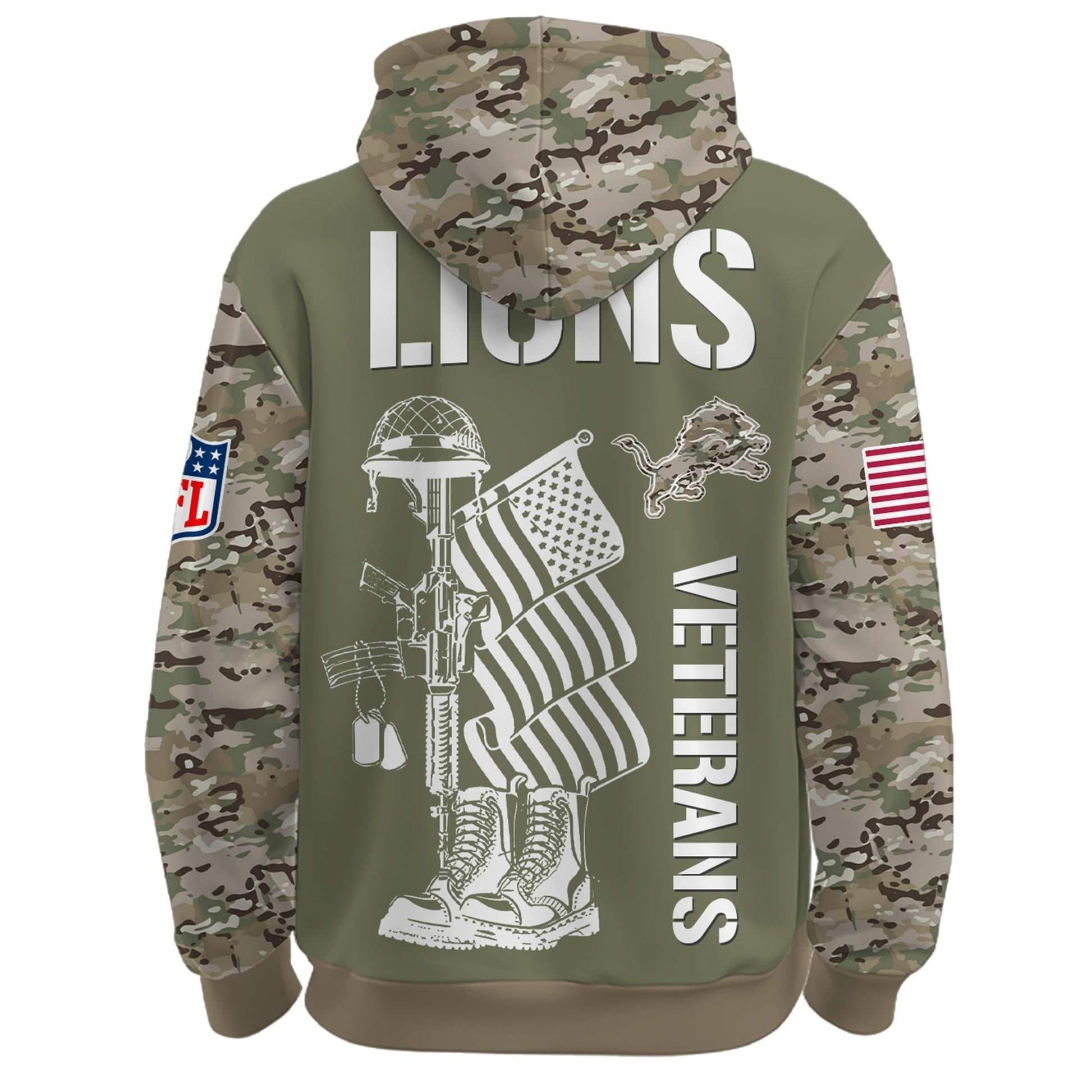 Detroit Lions - Veteran Day 2025 Hoodie Limited Edions