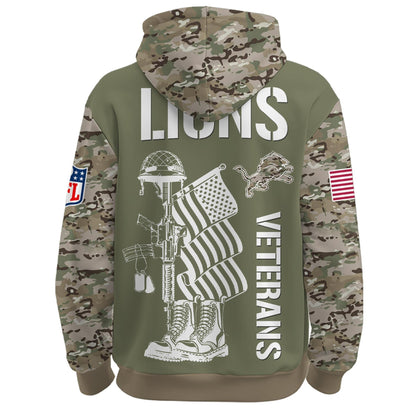 Detroit Lions - Veteran Day 2025 Hoodie Limited Edions