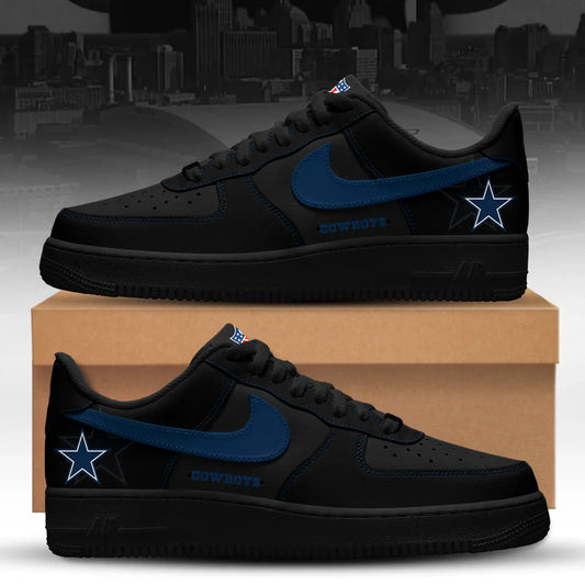 Dallas Cowboys Back In Black Special Edition AF1 Sneakers