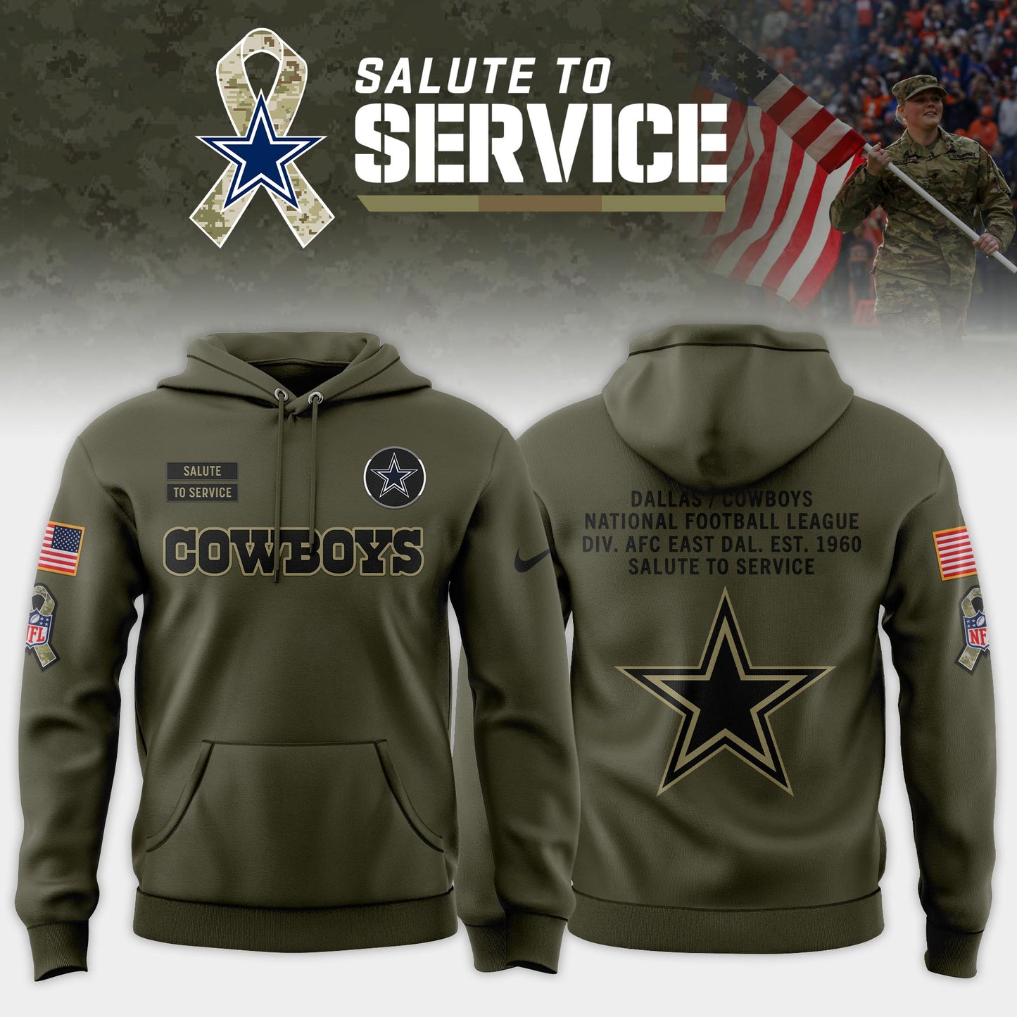 Dallas Cowboys 2025 Salute to Service Limited Combo Hoodie