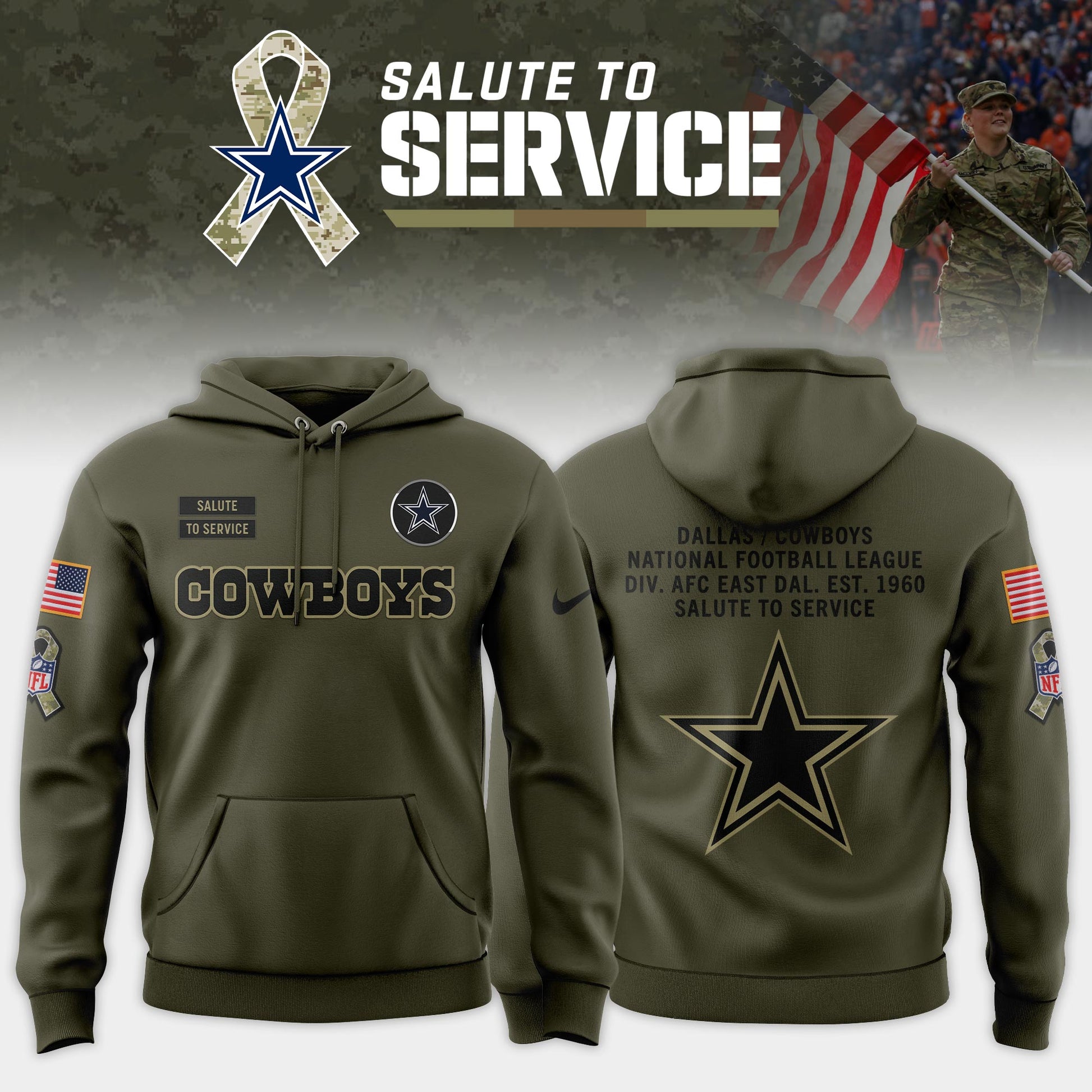 Dallas Cowboys 2025 Salute to Service Limited Combo Hoodie
