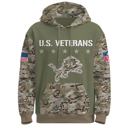 Detroit Lions - Veteran Day 2025 Hoodie Limited Edions