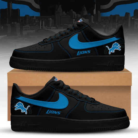 Detroit Lions Back In Black Special Edition AF1 Sneakers