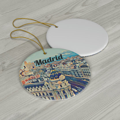 Madrid Ornament, Christmas Ornament, Tree Ornament, Madrid Christmas, Christmas Gift, Newlywed Ornament, Housewarming Gift, Madrid, Spain