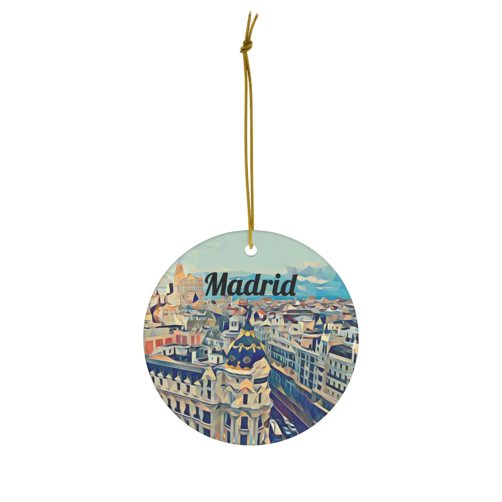 Madrid Ornament, Christmas Ornament, Tree Ornament, Madrid Christmas, Christmas Gift, Newlywed Ornament, Housewarming Gift, Madrid, Spain