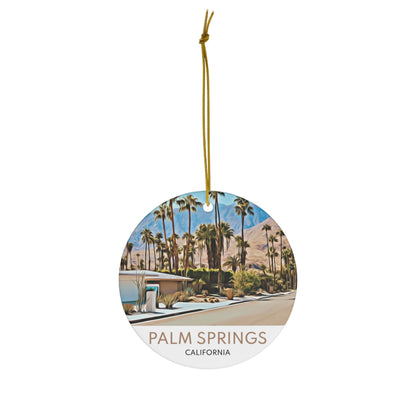 Palm Springs Travel Ornament, Desert Vacation Souvenir, Holiday Decor