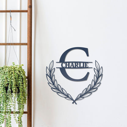 Personalized Family Name Metal Art, Metal Monogram Sign, Cut to Order Wall Decor, Housewarming Sign Gift, Wedding Monogram Metal Sign