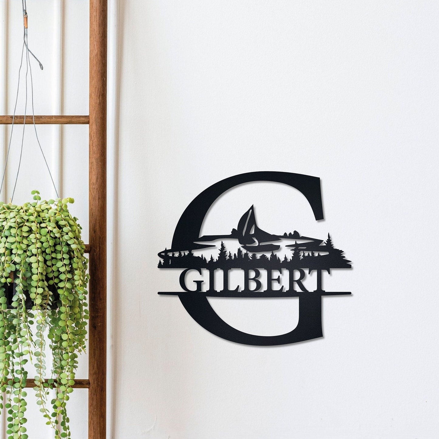 Custom Anchor Name Gift, Personalized Anchor Metal Sign,  Front Porch Last Name Sign for Beach, Lake or Boat House, Custom Family Name Decor