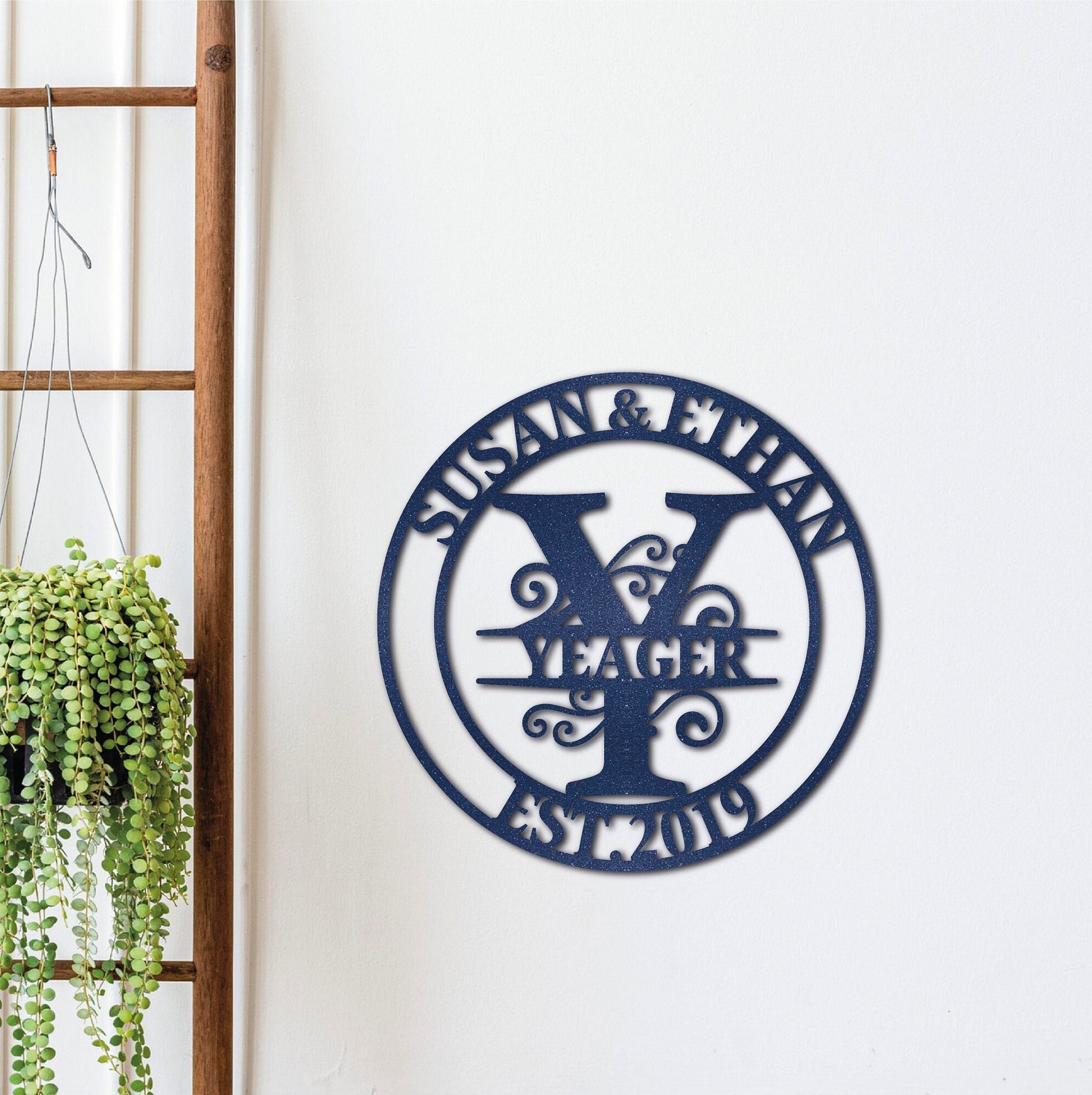 Personalized Family Metal Name Sign, Last Name Sign, Custom Metal Signs, Housewarming Wall Decor Gift, Metal Wedding Decor, Anniversary Gift