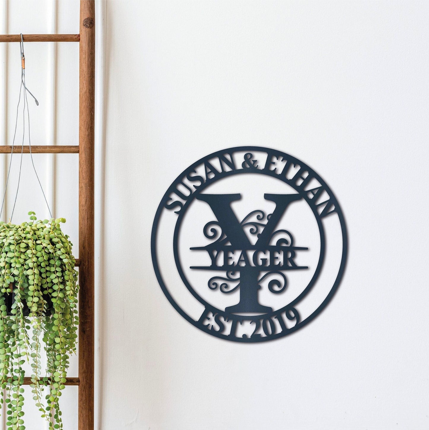 Personalized Family Metal Name Sign, Last Name Sign, Custom Metal Signs, Housewarming Wall Decor Gift, Metal Wedding Decor, Anniversary Gift