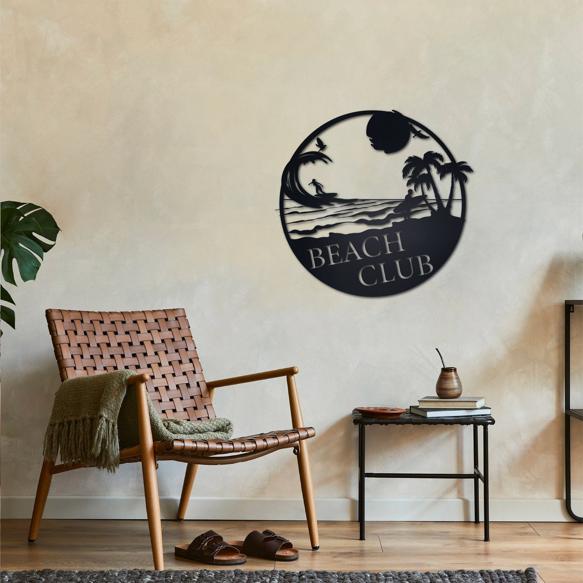 Custom Metal Beach Decor,  Lake House Metal Sign, Summer Beach House Sign, Personalized Nautical Metal Art, Sunset Beach Wall Decor
