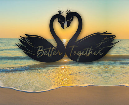 Personalized Metal Better Together Sign, Custom Metal Wall Art, Better Together Sign For Wedding, Wedding Metal Decor, Above Bed Decor