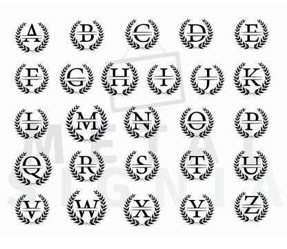 Personalized Leafy Metal Name Sign, Custom Monogram Sign, Metal Wall Art, Letter Door Sign, Metal Initial Wall Decor Gift, Monogram Hanger