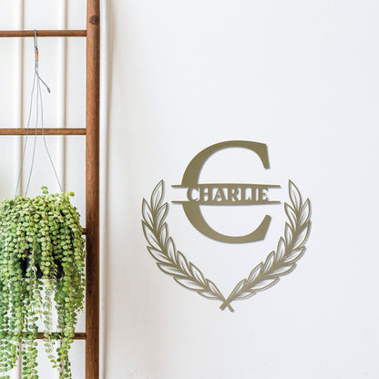 Personalized Family Name Metal Art, Metal Monogram Sign, Cut to Order Wall Decor, Housewarming Sign Gift, Wedding Monogram Metal Sign