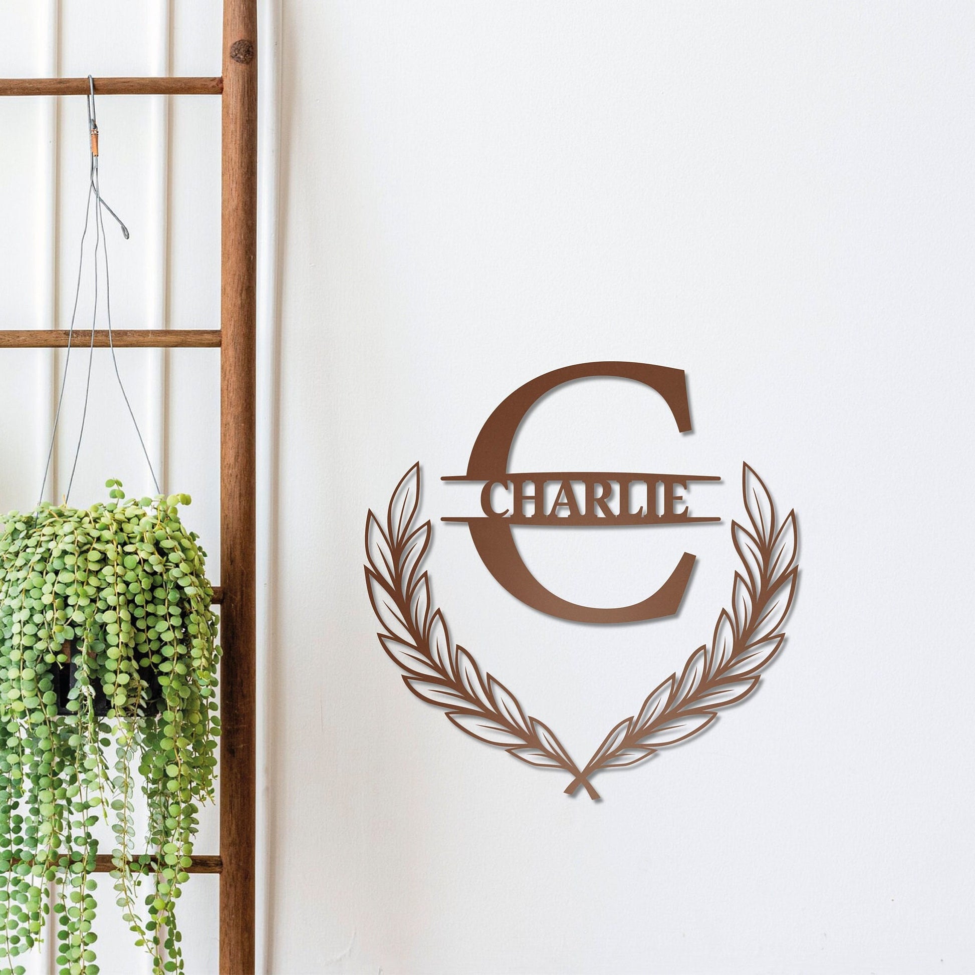 Personalized Family Name Metal Art, Metal Monogram Sign, Cut to Order Wall Decor, Housewarming Sign Gift, Wedding Monogram Metal Sign