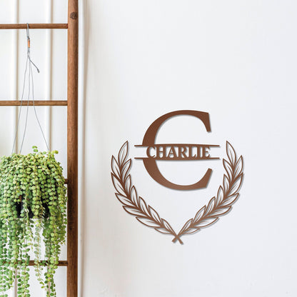 Personalized Family Name Metal Art, Metal Monogram Sign, Cut to Order Wall Decor, Housewarming Sign Gift, Wedding Monogram Metal Sign