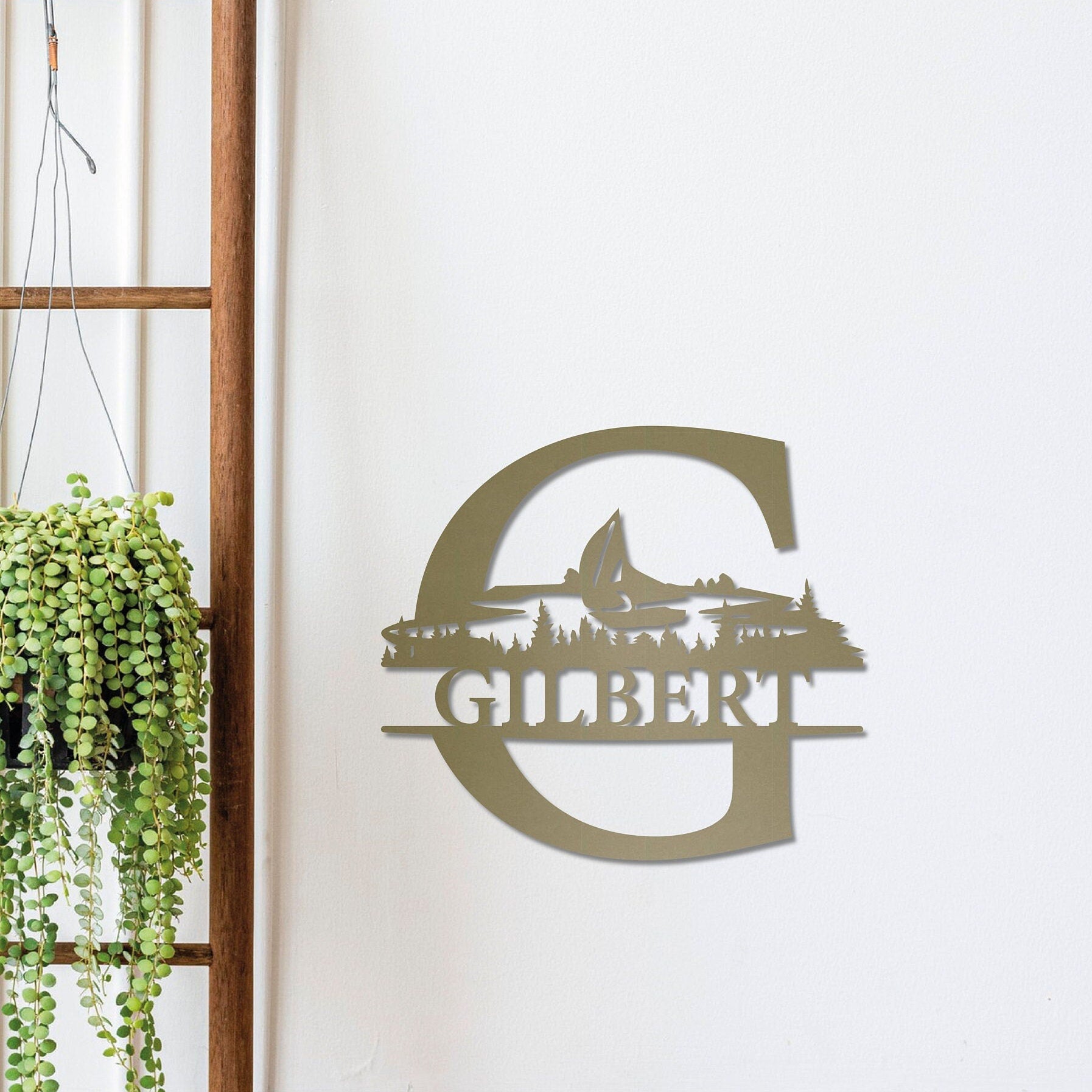 Custom Anchor Name Gift, Personalized Anchor Metal Sign,  Front Porch Last Name Sign for Beach, Lake or Boat House, Custom Family Name Decor