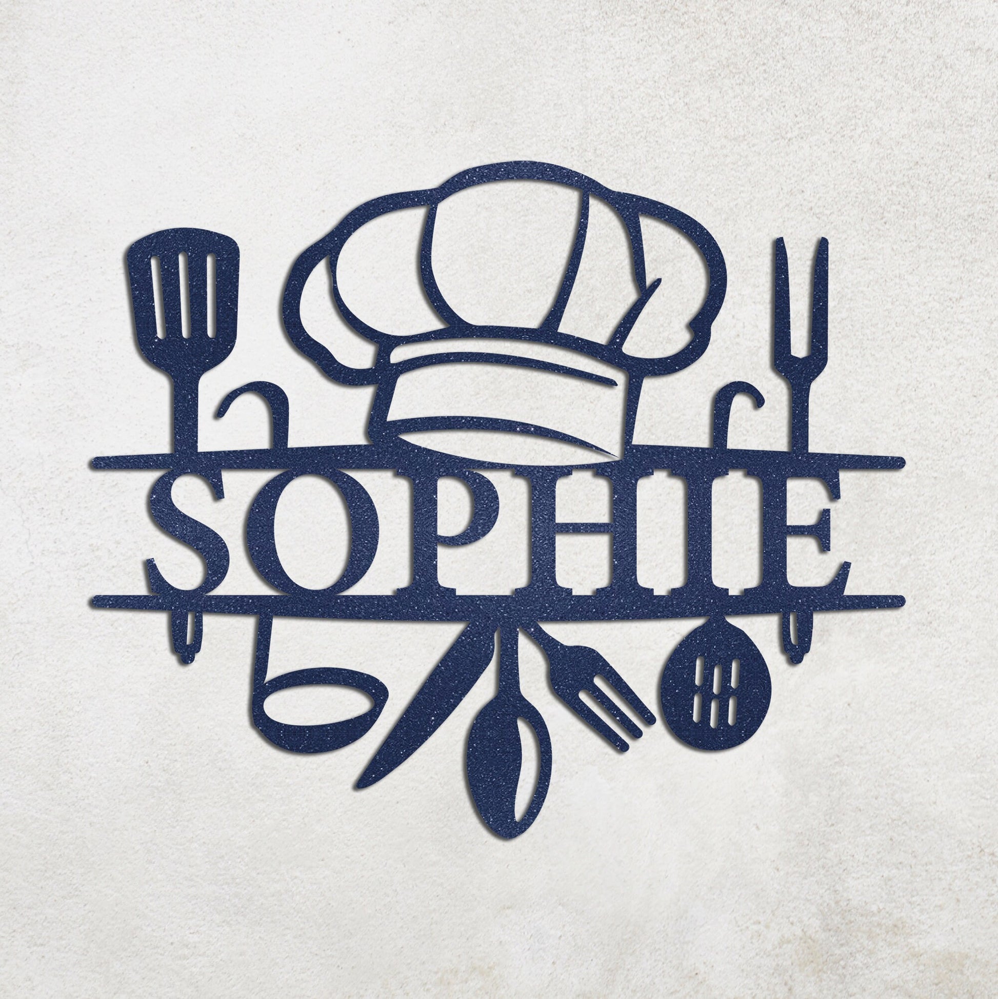 Custom Metal Kitchen Wall Sign, Custom Metal Kitchen Decor, Metal Chef Sign, Personalized Kitchen Wall Art, Kitchen Housewarming Gift